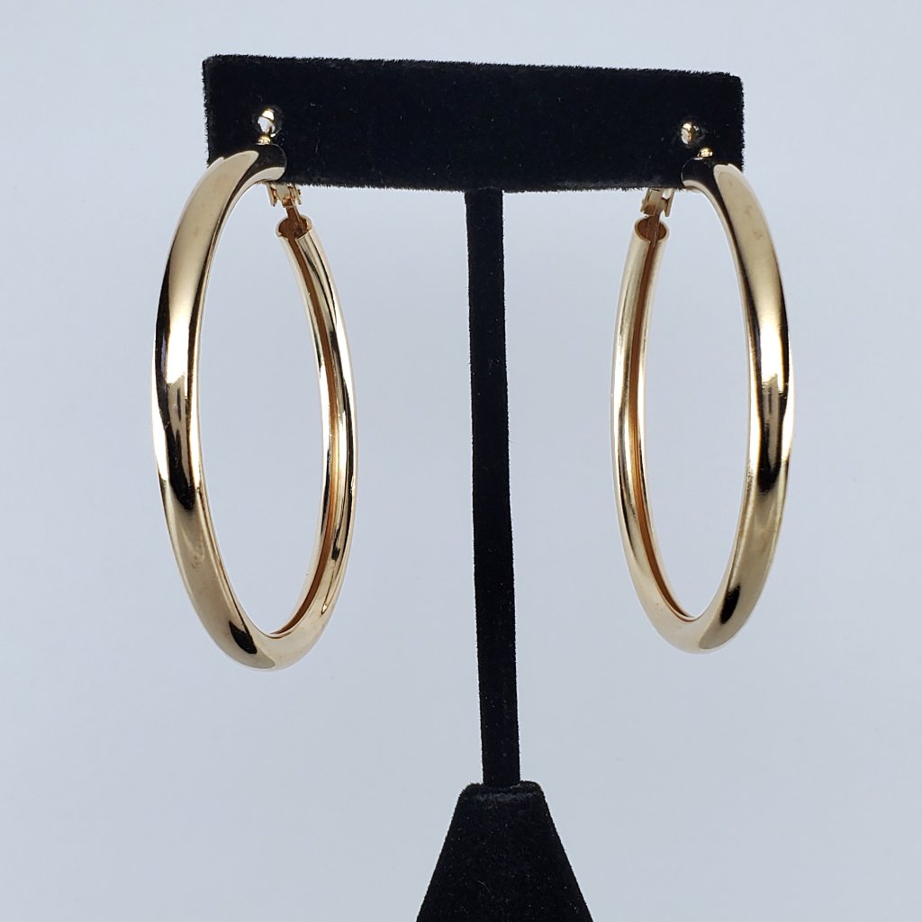 14k Gold Womens 2" Large Chunky Hoop Earrings 14 Karat Silver Hoops Jewelry